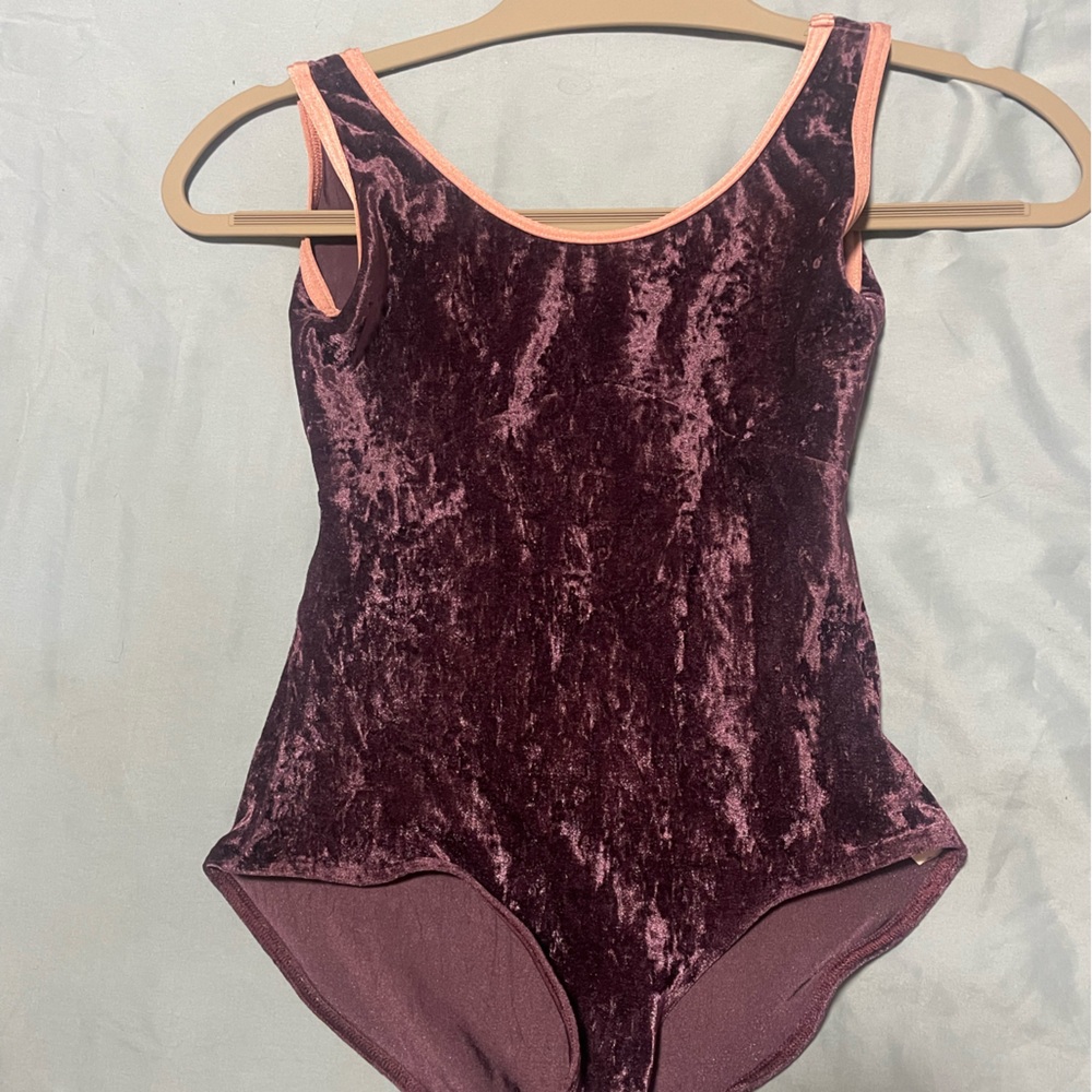 Purple velvet Yumiko leotard M